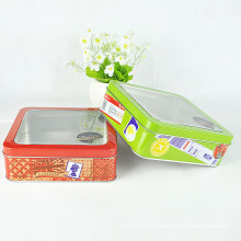 with PVC Window Decorating Christmas Cookie Tin Box